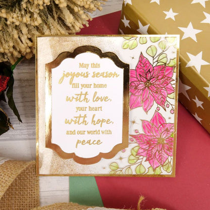 Pour l'amour des timbres - Jolis cadres de poinsettia