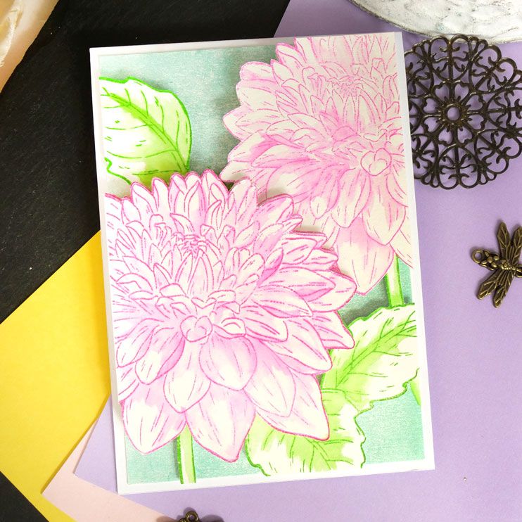 For The Love Of Stamps - Dahlias Éblouissants
