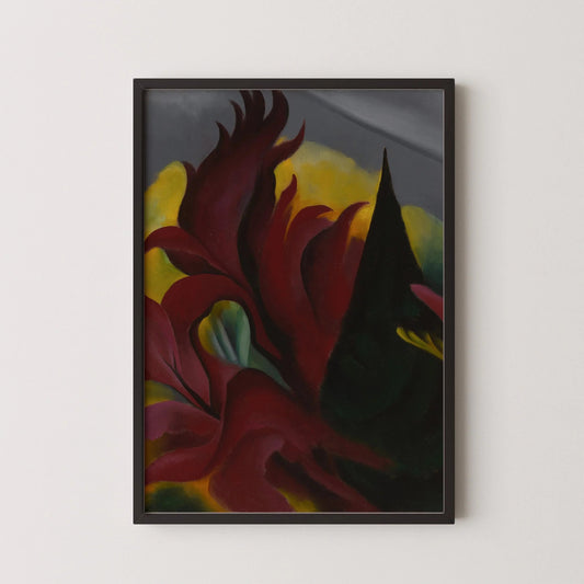 Georgia O'Keeffe - Red Maple | The Astonishing Painting in Glorious Giclee Print (available handframed or unframed)