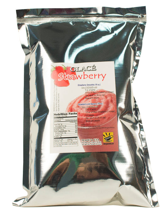 Strawberry 4 in 1 Mix for Bubble Tea, Smoothies, Lattes and Frappes, 3 lbs. Bag (Case 6 x 3 lbs. Bags)  - Multi-Use Powdered Beverage Mix - Ships Free Within Canada on Orders Above CAD $199
