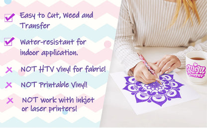 Vinyle adhésif à paillettes TeckWrap - Bleu pervenche | Durable et facile à découper | Parfait pour les projets d'artisanat !