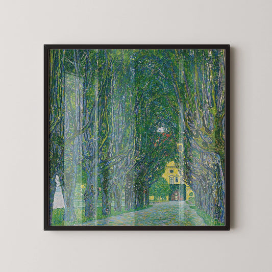 Gustav Klimt Print: Avenue to Kammer Castle, Green Serene Painting