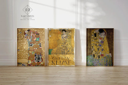 Lot de reproductions d'art de Gustav Klimt : Le Baiser, Adele Bloch-Bauer, L'Étreinte