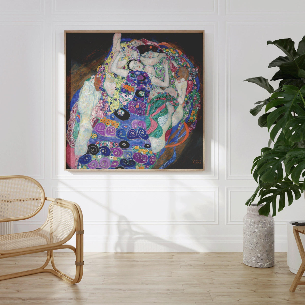 Gustav Klimt - La Vierge | Tableau vintage célèbre (disponible encadré à la main ou sans cadre) 1x1