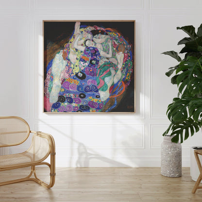 Gustav Klimt - La Vierge | Tableau vintage célèbre (disponible encadré à la main ou sans cadre) 1x1