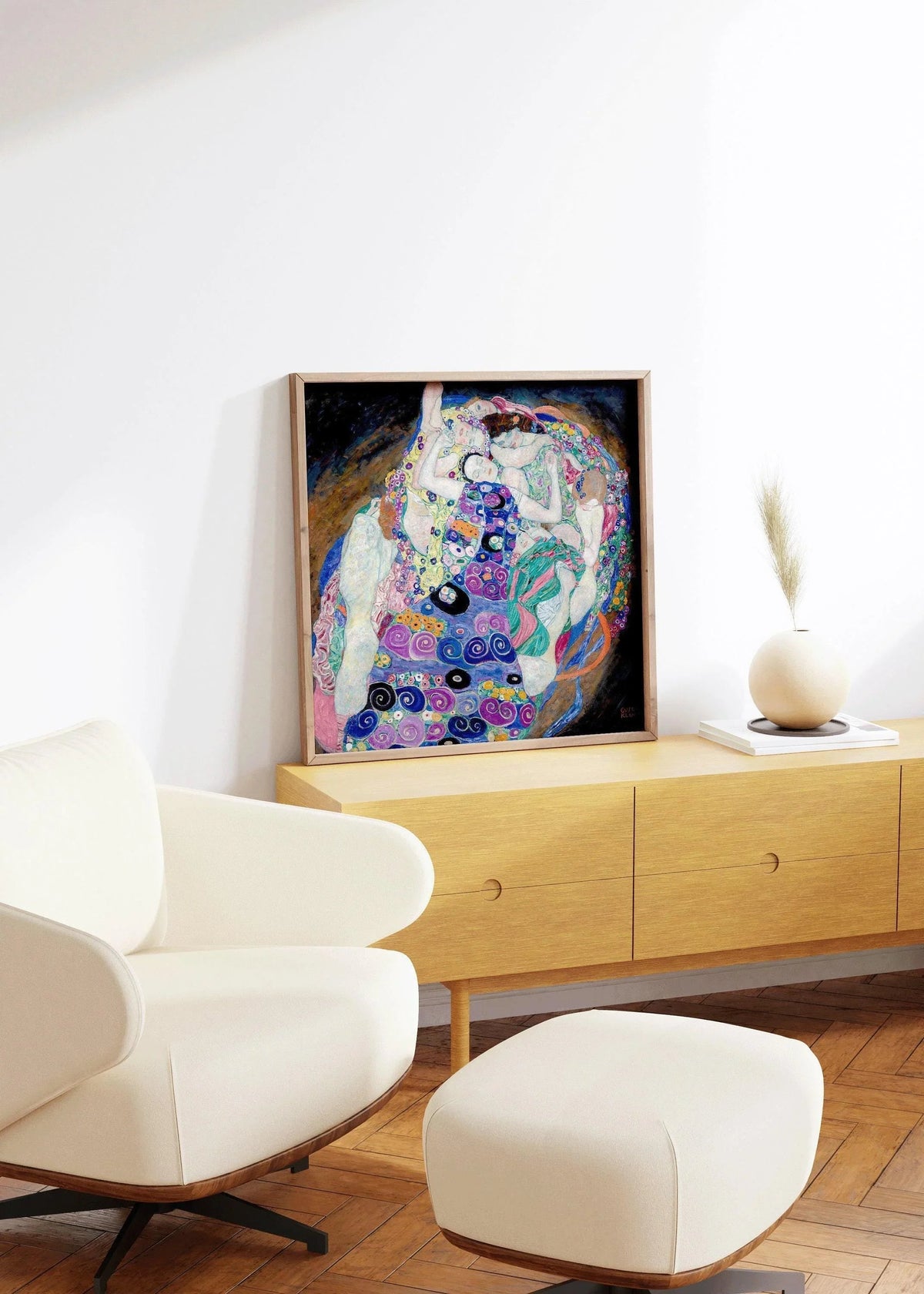 Gustav Klimt - La Vierge | Tableau vintage célèbre (disponible encadré à la main ou sans cadre) 1x1