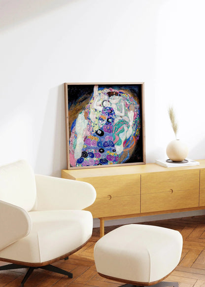Gustav Klimt - La Vierge | Tableau vintage célèbre (disponible encadré à la main ou sans cadre) 1x1