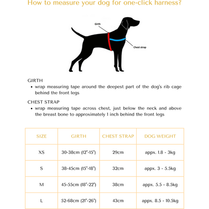 Prince Houndstooth Blue One-Click Dog Harness