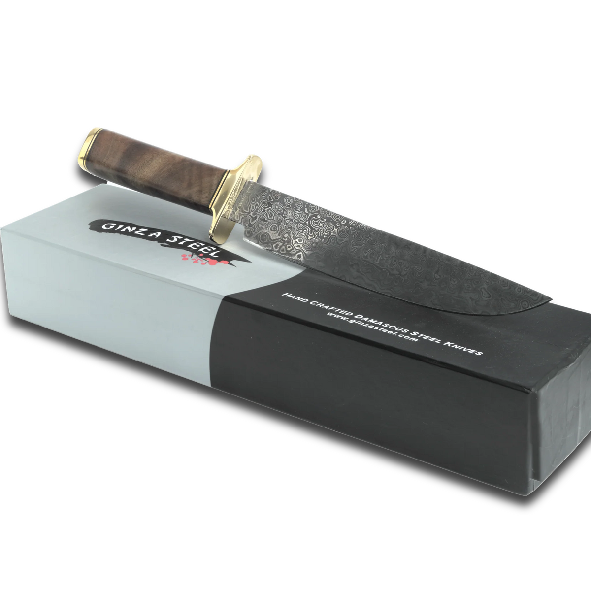 Ginza Steel Haruto-III Bowie Knife - 9" Blade with Leather Sheath