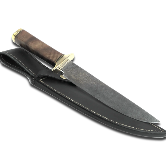 Ginza Steel Haruto-III Bowie Knife - 9" Blade with Leather Sheath