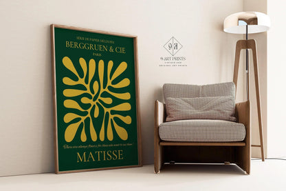 Henri Matisse 'Papier Decoupes' Exhibition Poster: Forest Green & Gold