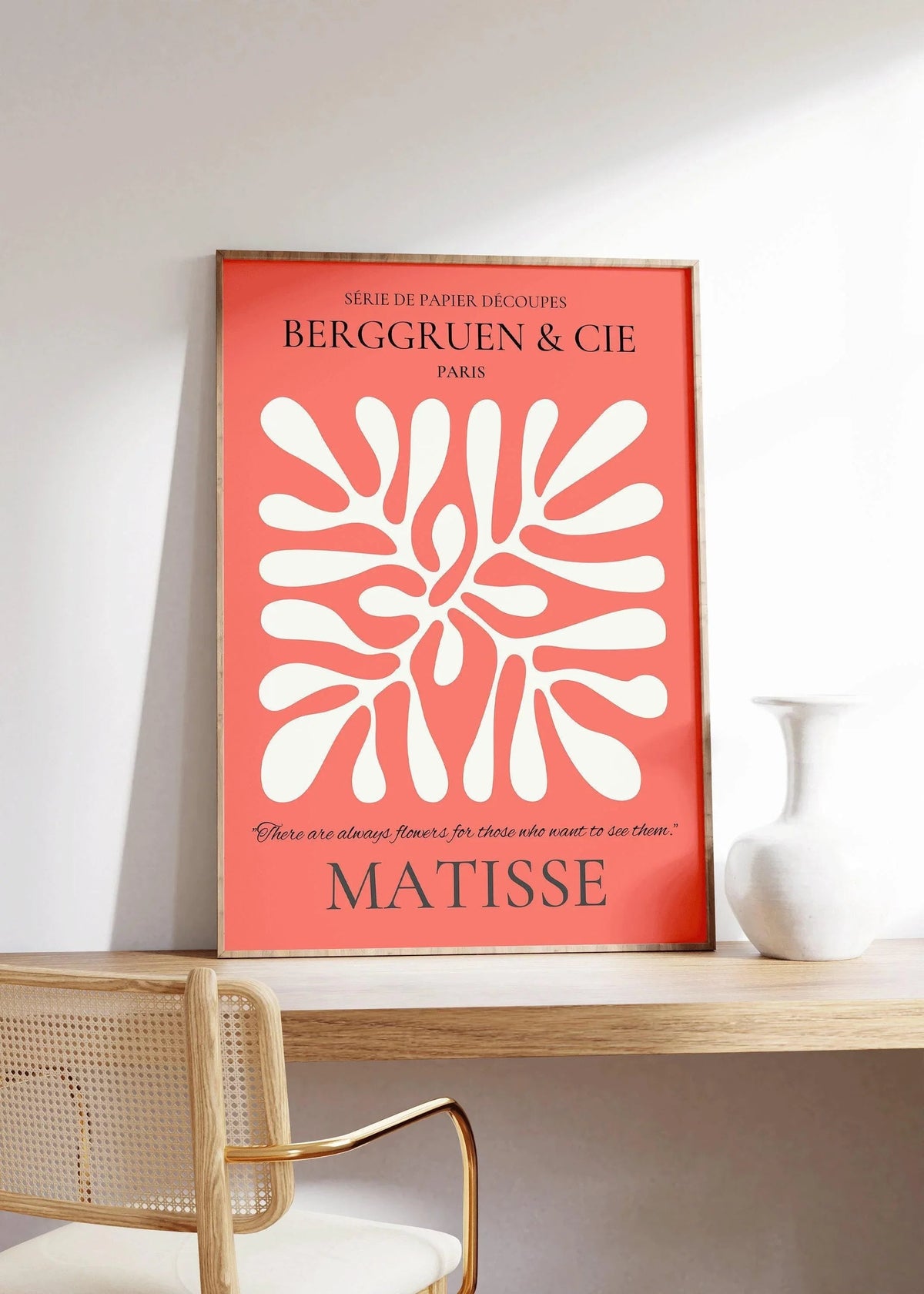 Henri Matisse Leaf Print: Red Exhibition Poster, Papier Decoupes