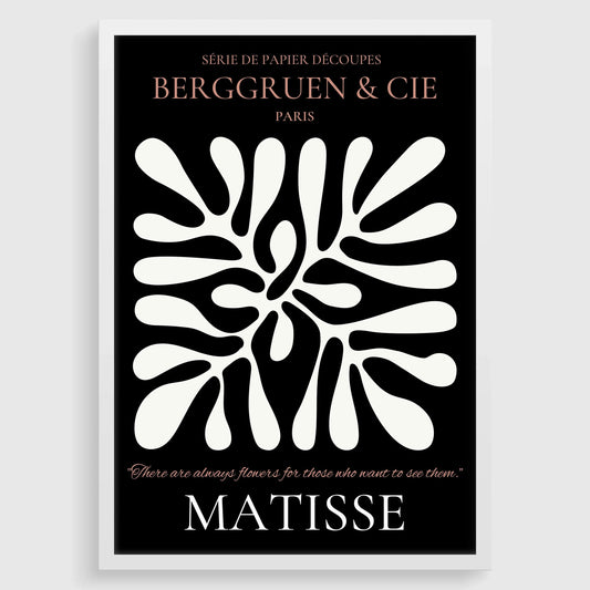 Affiche d'exposition Henri Matisse Feuille : Estampe Noir et Marron, Giclée d'art