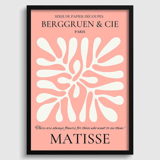Affiche d'exposition Henri Matisse Feuille : Rose, Papiers Découpés