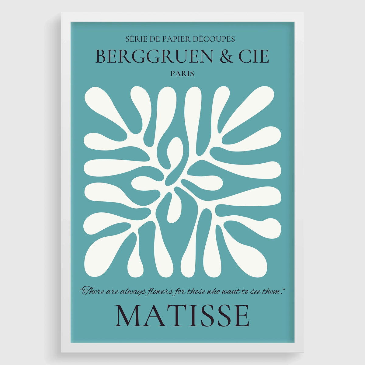 Henri Matisse Leaf Print: Teal Exhibition Poster, Museum Quality
