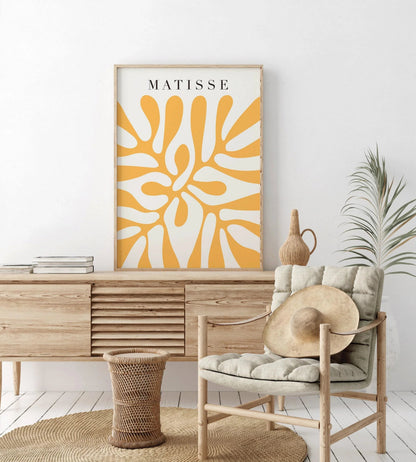 Henri Matisse - Papier Decoupes in Yellow | Famous Art (available handframed or unframed)