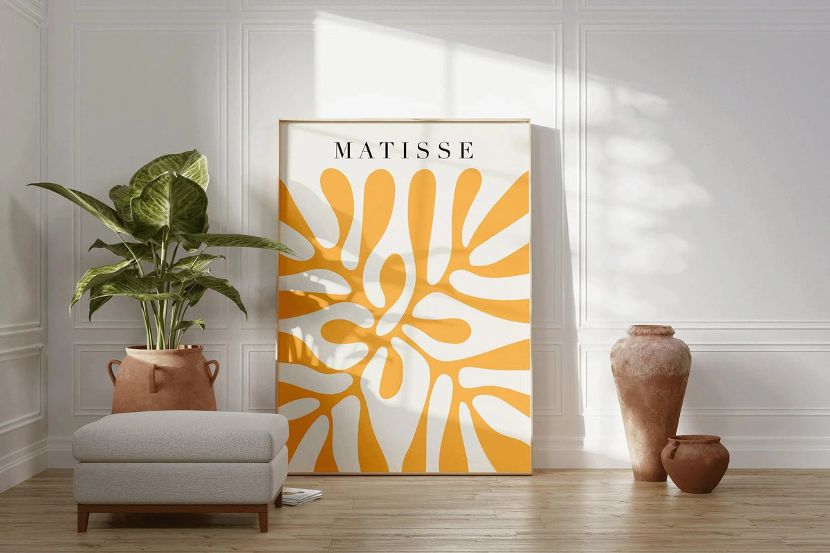 Henri Matisse - Papier Decoupes in Yellow | Famous Art (available handframed or unframed)