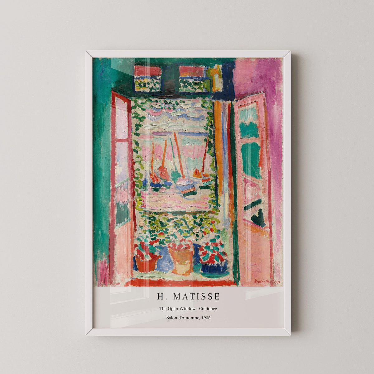 Henri Matisse - The Open Window Collioure | Famous Painting (available handframed or unframed)