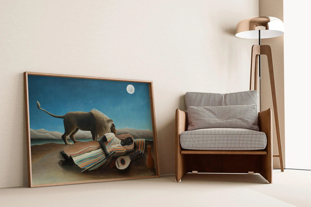 Henri Rousseau - The Sleeping Gypsy | Famous Art (available handframed or unframed)