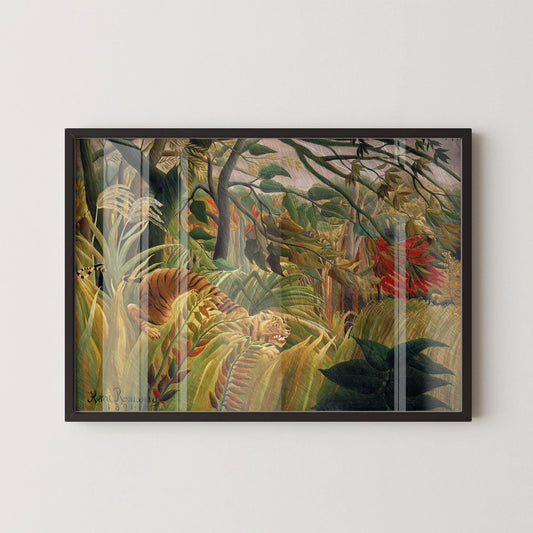 Henri Rousseau - Tiger in a Tropical Jungle | Famous Art (available handframed or unframed)