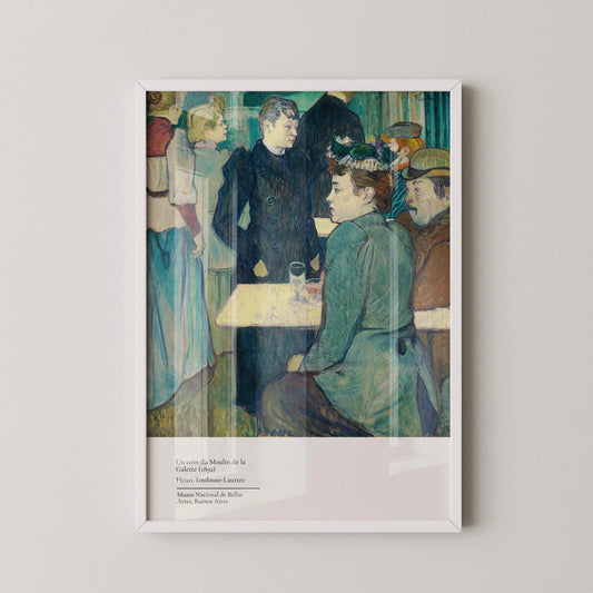 Toulouse Lautrec Print: Au Coin du Moulin de la Galette, Museum Exhibition Art