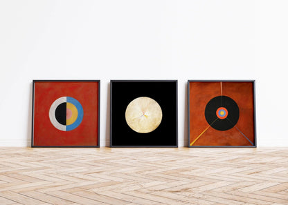 Hilma Af Klint STATEMENT TRIO Art| Abstract Vintage Art available framed 1x1