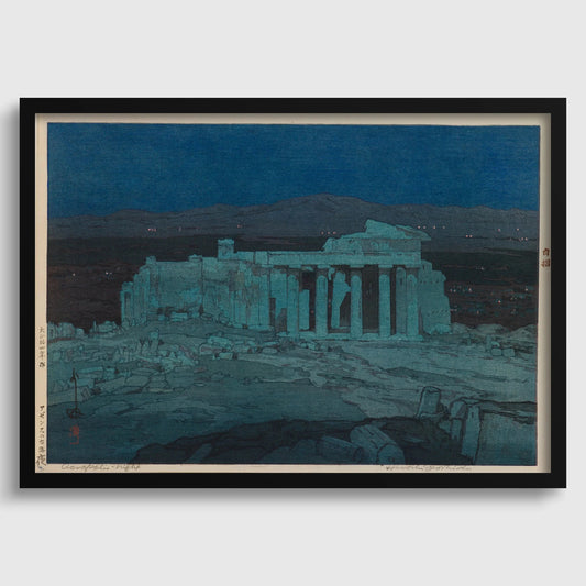 Hiroshi Yoshida Print: Athens Ancient Ruins, Japanese Woodblock Art