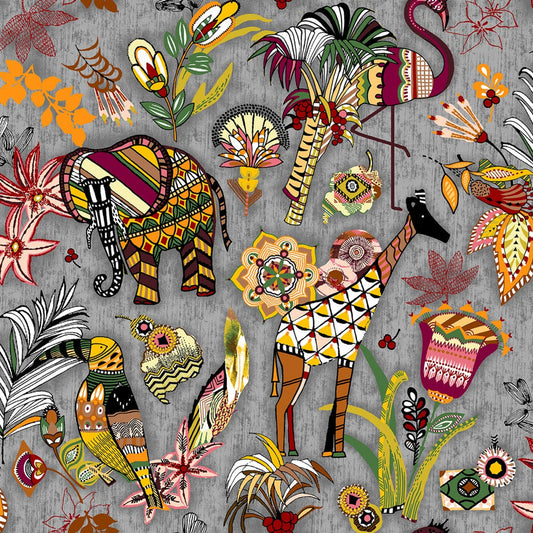 Paintbrush Studio UBUNTU 120-99783 Giraffes & Elephants