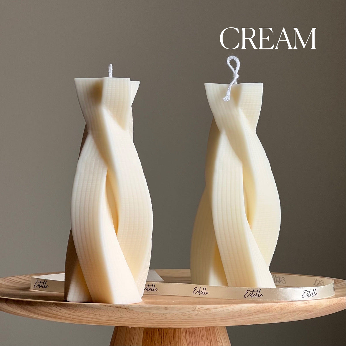 Bougie Pilier en Soja Corde Torsadée : Décoration Sculpturale pour la Maison