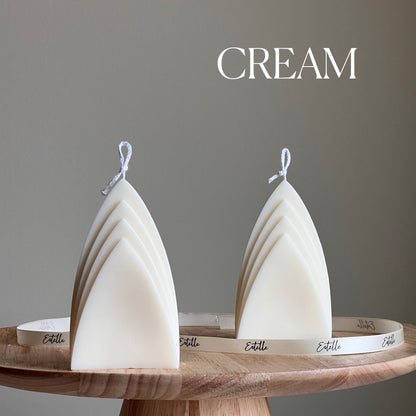 Bougie Gratte-ciel : Pilier Géométrique, Décoration Minimaliste, Végane