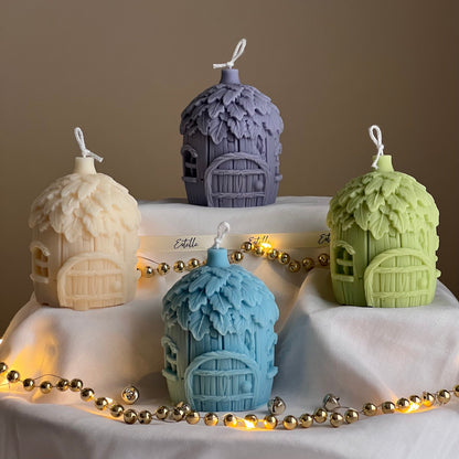 Acorn House Christmas Candle: Handmade Soy Festive Decor
