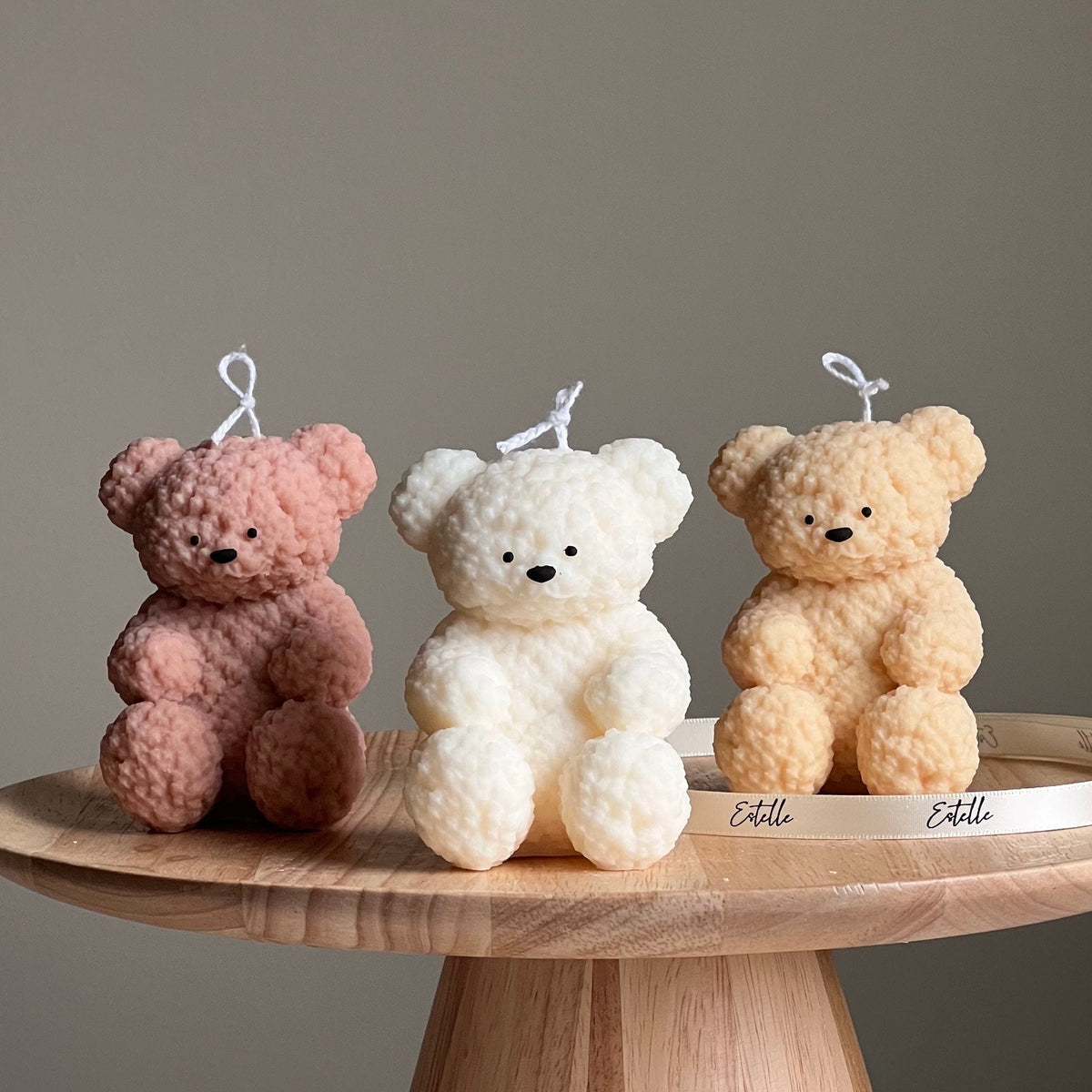 Fluffy Bear Soy Wax Candle | Handmade Home Decor