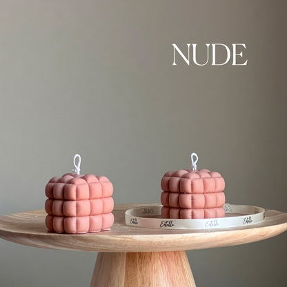 Cube Candle: Handmade Soy Pillar Candle, Home Decor