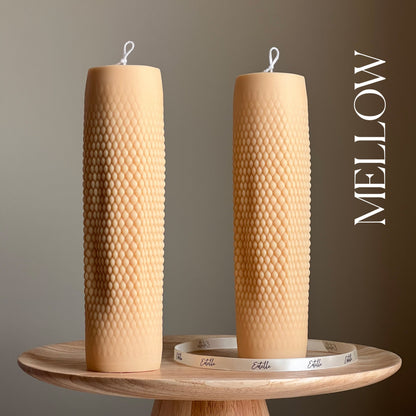 Bougie pilier en soja pointillée haute | Décoration d'intérieur minimaliste