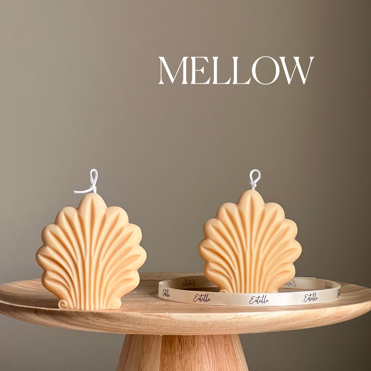 Handmade Shell Soy Candle: Sculptural Home Decor