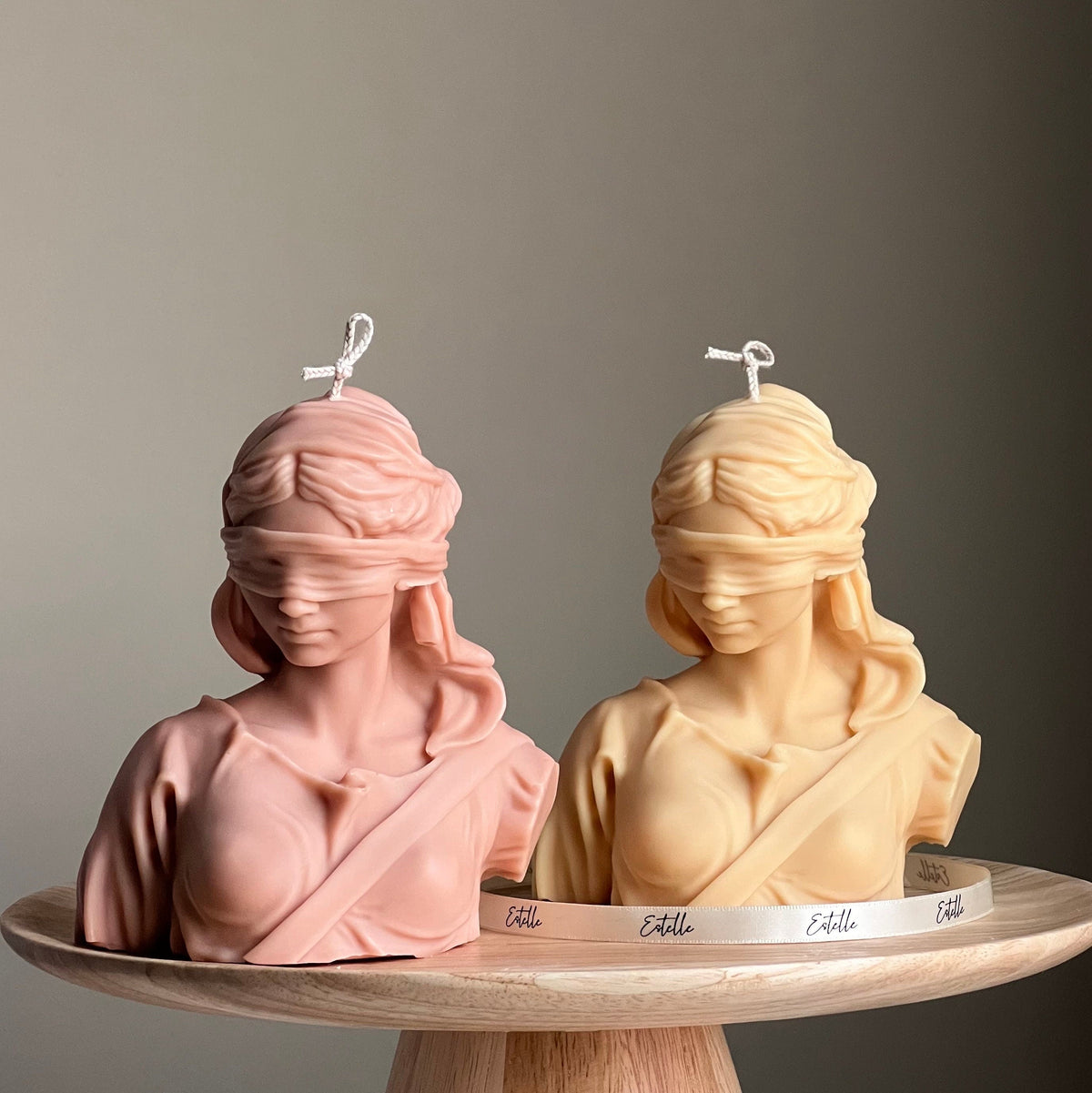 Blind Justice Soy Wax Candle: Woman Bust Statue Candle