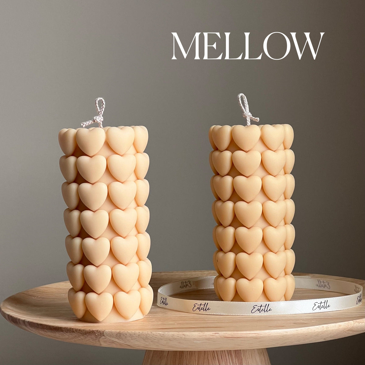 Heart Pillar Soy Candle | Sculptural Home Decor