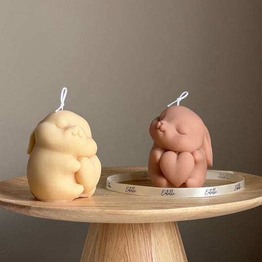 Bougie en cire de soja Lapin | Décoration de chambre d'enfant, Cadeau végane