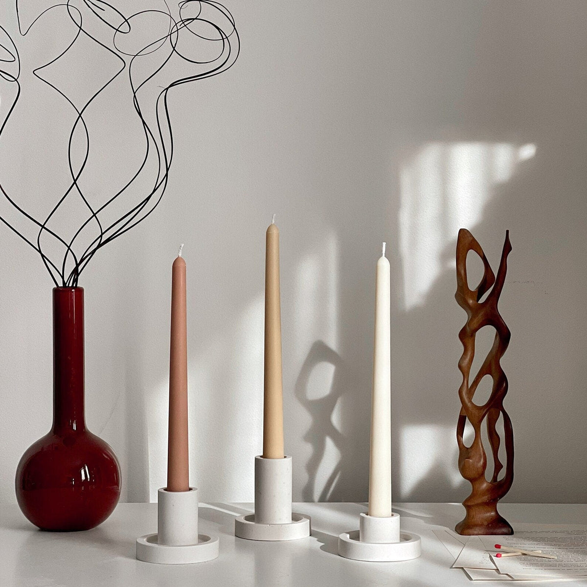 Soy Wax Taper Candle: Bulk Unscented Classic Candles, Event Decor