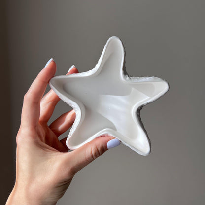 Starfish Jesmonite Jewelry Dish: Scandi Home Decor Tray