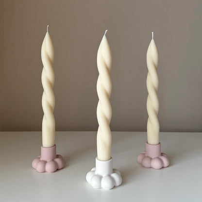 Flower Candlestick Holder: Jesmonite Table Decor