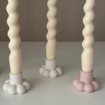 Flower Candlestick Holder: Jesmonite Table Decor