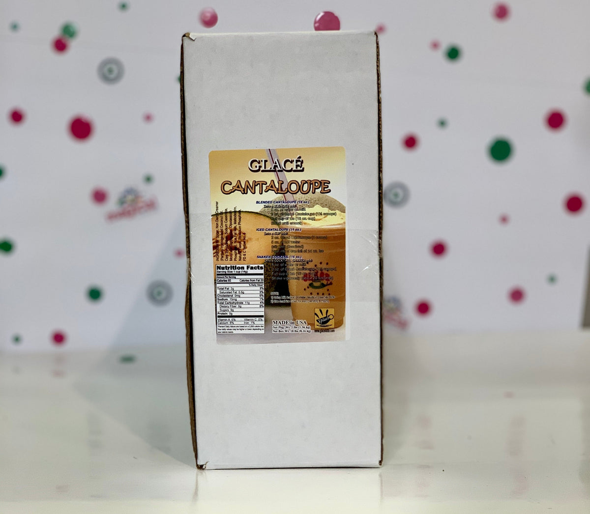 Cantaloupe 4 in 1 Mix for Bubble Tea, Smoothies, Lattes and Frappes, 3 lbs. Bag (Case 6 x 3 lbs. Bags)  - Multi-Use Powdered Beverage Mix - Ships Free Within Canada on Orders Above CAD $199