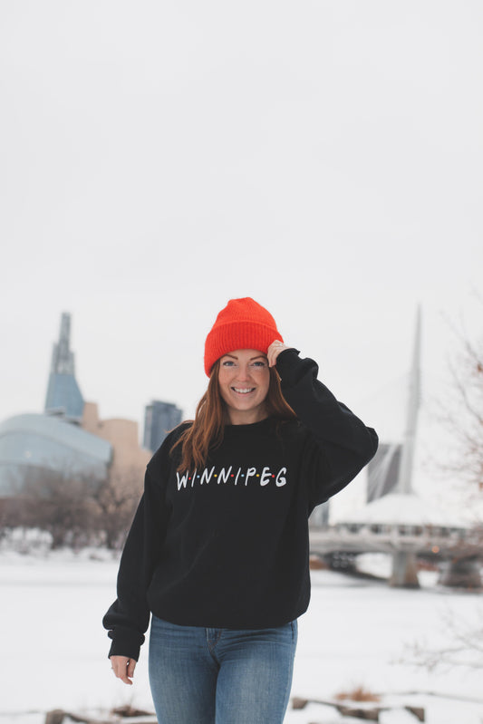 Molleton ras du cou noir Winnipeg Friends