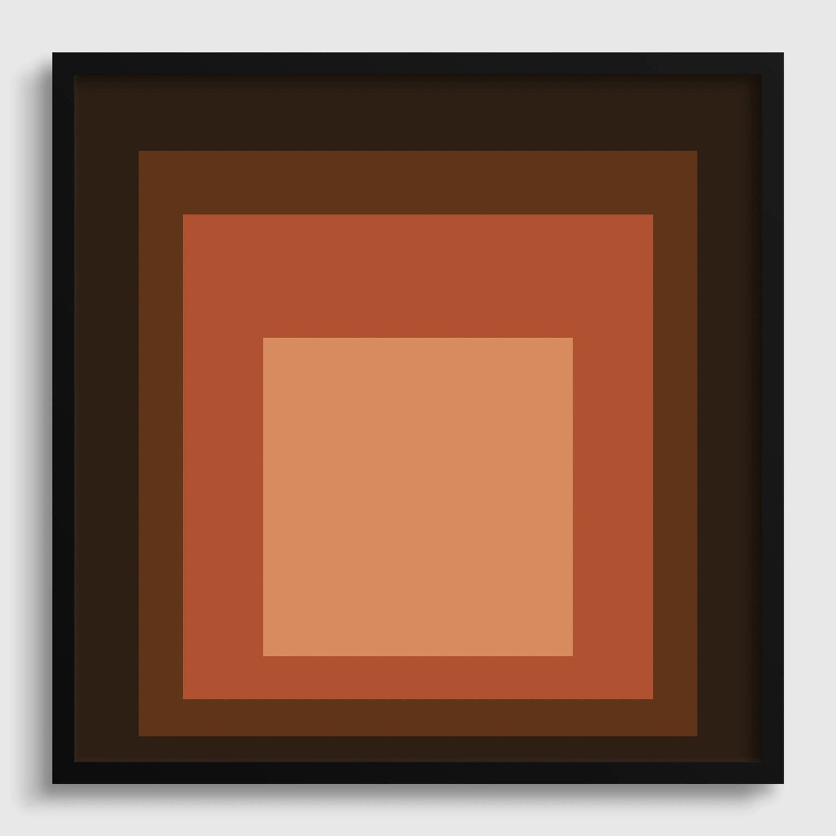 Inspired by Josef Albers Oxblood Art Print: 'Homage to the Square' Mid-Century Modern Giclee Print