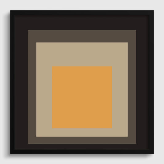 Inspired by Josef Albers - Thousand-Year Egg - 'Homage to the Square' Giclee Print: Mid-Century Modern Art