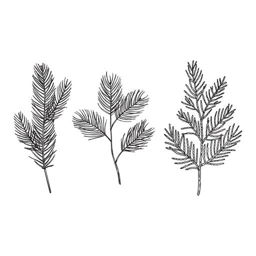 Plaque de presse Evergreen Branches de la collection BetterPress Christmas