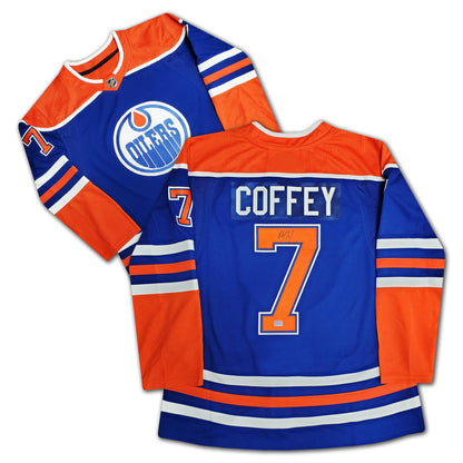 Paul Coffey Autographed Edmonton Oilers Blue Jersey