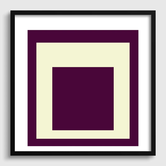 Josef Albers Inspired 'Dessert' Art Print 'Homage to the Square' Mid-Century Modern Giclee, Framed Option