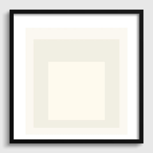 Josef Albers Inspired 'Devil' Giclee Print: Mid-Century Modern Art, Handframed Option (1x1)